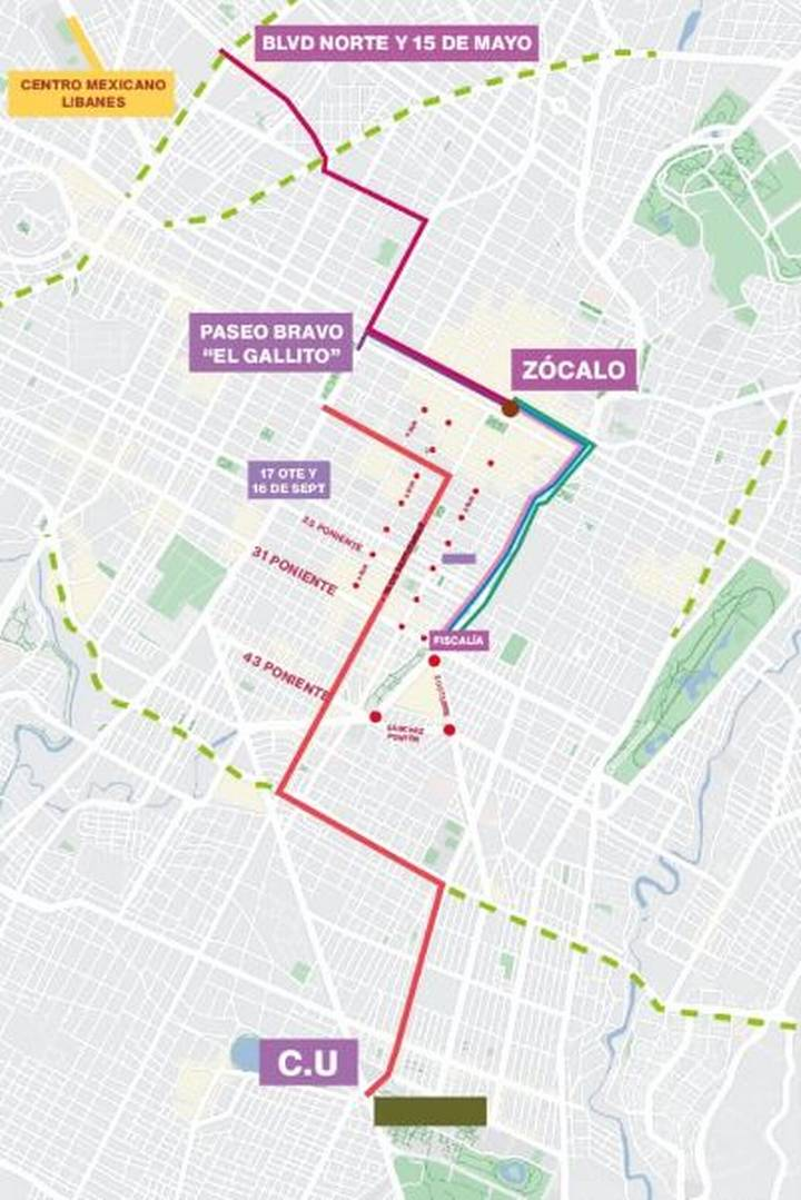 ¡Atención! Cierres viales en la ciudad de Puebla por Marchas del 8 de ...
